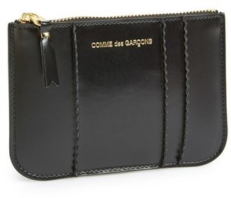 Comme des Garcons 'Small Raised Spike' Top Zip Pouch Wallet