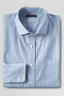 Lands' End Men's Tailored Fit Pattern Harbor Spread Collar Dress Shirt