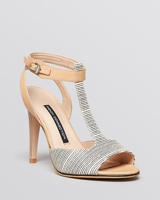 French Connection Open Toe T Strap Sandals - Nella High Heel