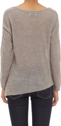 Barneys New York Foiled Scoopneck Pullover Sweater