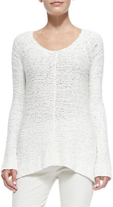 Donna Karan Chunky-Knit V-Neck Sweater