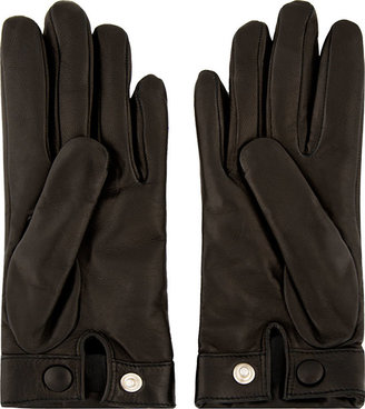 Valentino Black Lambskin Rockstud Gloves