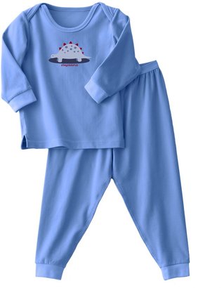 Halo Comfortluxe Sleepwear 2-piece set - Flannel Feel Blue Dino - 2T