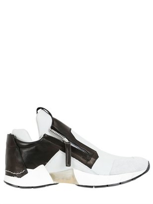 Cinzia Araia 30mm Leather &  Plexiglas Sneakers