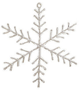 14" Glittered Snowflake Ornament