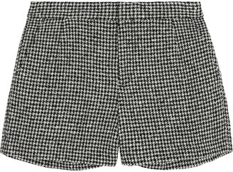 Theyskens' Theory Pastil houndstooth wool-blend shorts