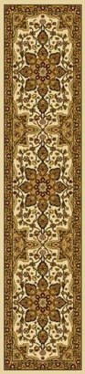 Dynamix Home Royalty Traditional Ivory Area   1'9" x 7'2" Runner