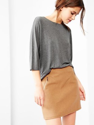 Gap Wool zip-pocket skirt
