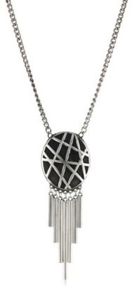 Low Luv x Erin Wasson by Erin Wasson Oval Cage and Metal Tube Fringe Pendant Necklace