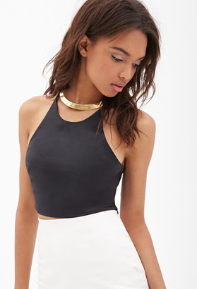Forever 21 Faux Leather Cami Crop Top