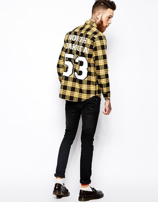 Reclaimed Vintage Check Shirt with Back Print