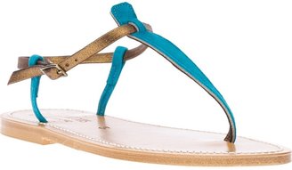 K. Jacques contast metallic sandal