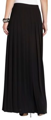 BCBGMAXAZRIA Lanae Snap-Front Long Pleated Skirt
