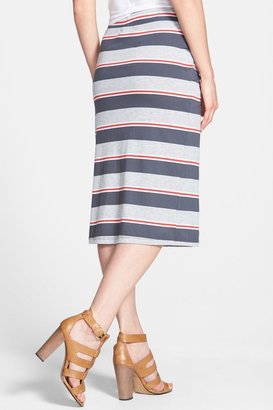 Allen Allen Stripe Drawstring Skirt