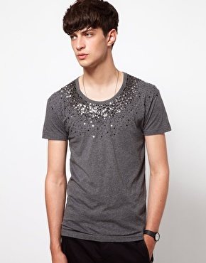 Unconditional Hand Beaded T-Shirt - Grey