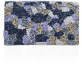 Alice + Olivia Beaded Camouflage Clutch