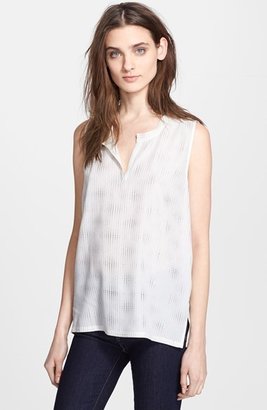 L'Agence Foiled Georgette Silk Top