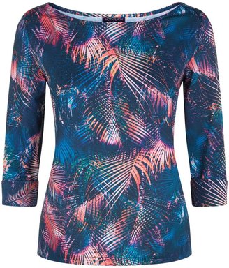 House of Fraser HotSquash Palm Print long sleeved tunic with ThinH