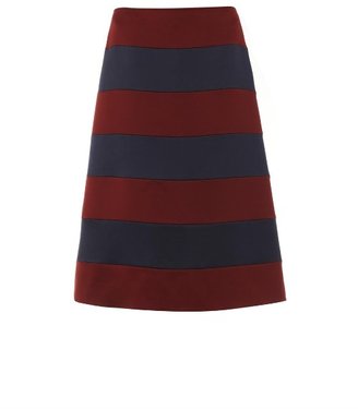Marc Jacobs Satin Stripe A-line skirt
