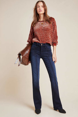 Mother The Slant Drama High-Rise Seamed Flare Jeans