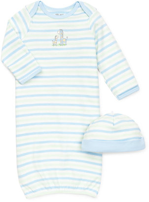 Little Me Baby Boys' 2-Piece Striped Hat & Gown Set