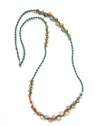 Chan Luu Multi Stone Cotton Cord Necklace