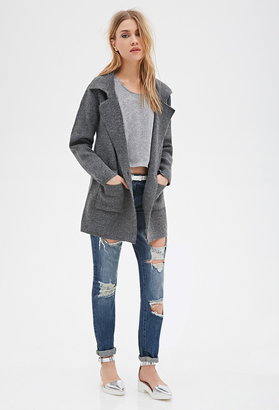 Forever 21 collared crossover sweater coat