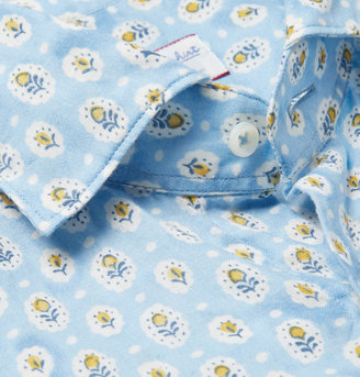 Incotex Slim-Fit Floral-Print Cotton Shirt