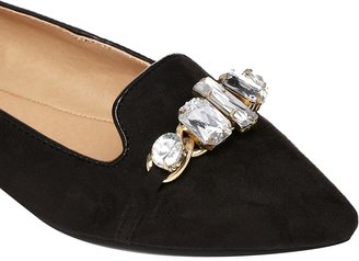 B.young London Rebel Petra Black Jewel Front Shoes