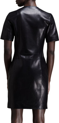 Alexander Wang Zip-Front Leather Dress