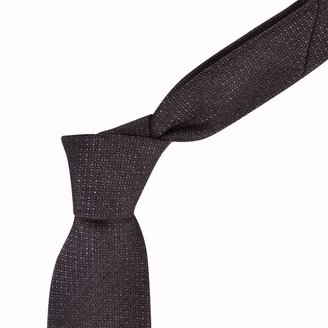 Canali Square Pattern Silk Tie