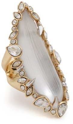 Alexis Bittar Two Tone Cocktail Ring with Crystals