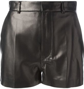 DSquared 1090 DSQUARED2 crease detail leather shorts