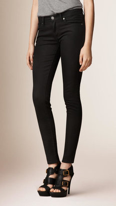 Burberry Skinny Fit Low-rise Deep Black Jeans