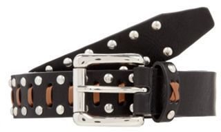Mantaray Black woven studded belt