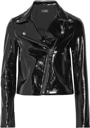 Mackage Lucia patent-leather biker jacket