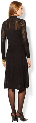 Lauren Ralph Lauren Pointelle-Knit A-Line Sweater Dress
