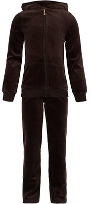 Juicy Couture Black and Leopard Velour Tracksuit