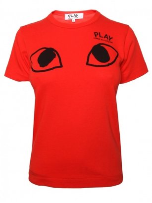Comme Des Garcons Play 31436 PLAY Womens Eye T-Shirt Red