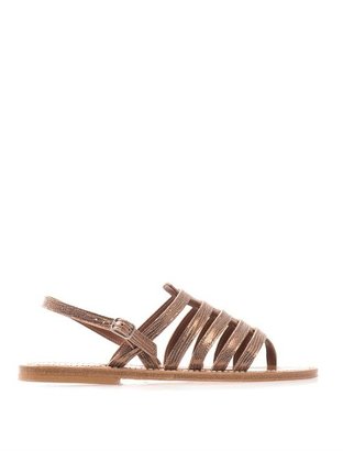 K. Jacques Homere metallic leather sandals