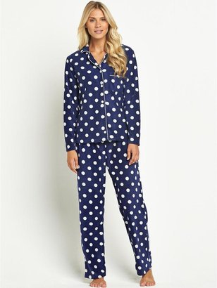 Sorbet Micro Fleece Spot Pyjamas