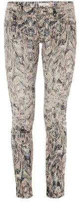 IRO Ogden printed low-rise skinny jeans