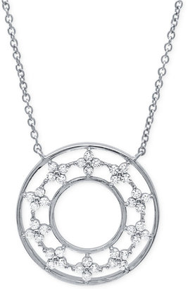 Crislu Platinum over Sterling Silver Cubic Zirconia Necklace
