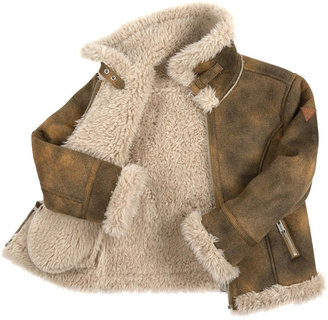 GUESS Imitation sheepskin aviator jacket