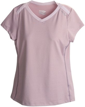 Saucony Micro Melange Shirt - V-Neck, Short Sleeve (For Women)