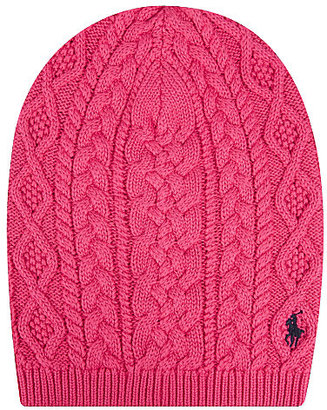Ralph Lauren Aran cable knit slouchy hat