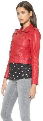 Pam & Gela Cropped Leather Jacket