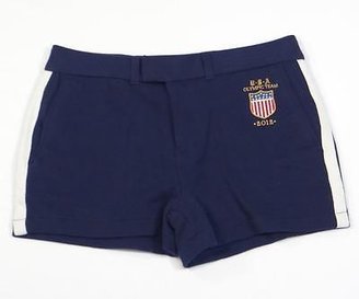 Ralph Lauren USA Olympic Team 2012 Navy Blue Cotton Shorts Womans NWT