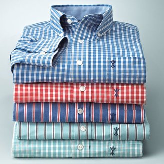 Arrow Gingham Long-Sleeve Poplin Shirt
