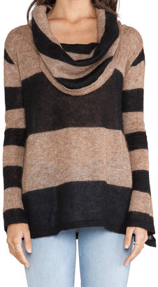 Free People Lulu Rugby Stripe Cowl Sweater